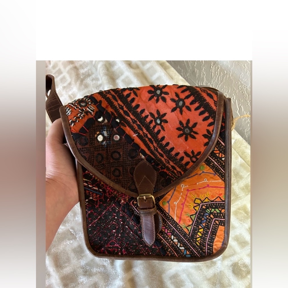 Boho Patchwork Crossbody Bag NWT - image 3